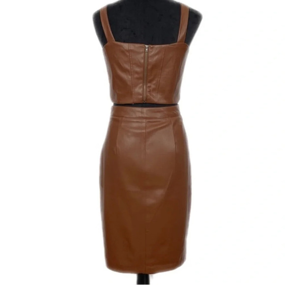 Jason Wu crop and skirt set size large new without tags vegan leather - Picture 2 of 3